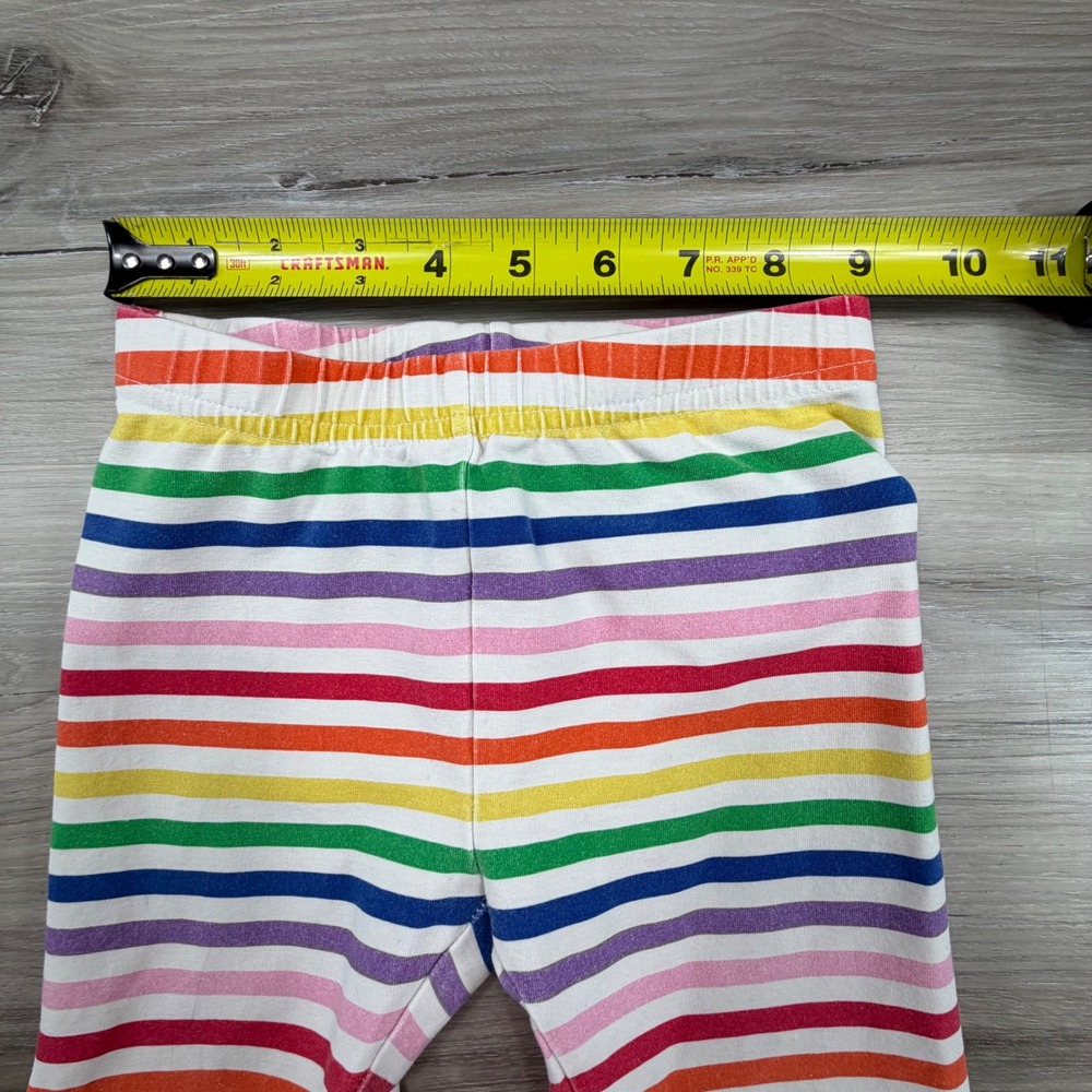 Hanna Andersson Rainbow Stripe Leggings Kids 100cm US 4 Cotton Spandex - Picture 6 of 9